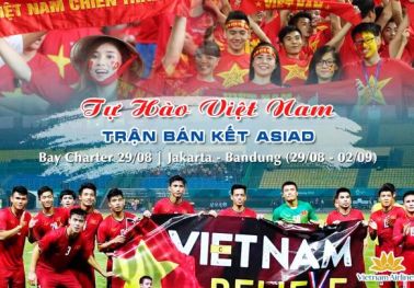 Tour Indonesia Charter Cổ vũ Olympic Việt Nam: Trận Bán Kết Việt Nam - Hàn Quốc 29/8