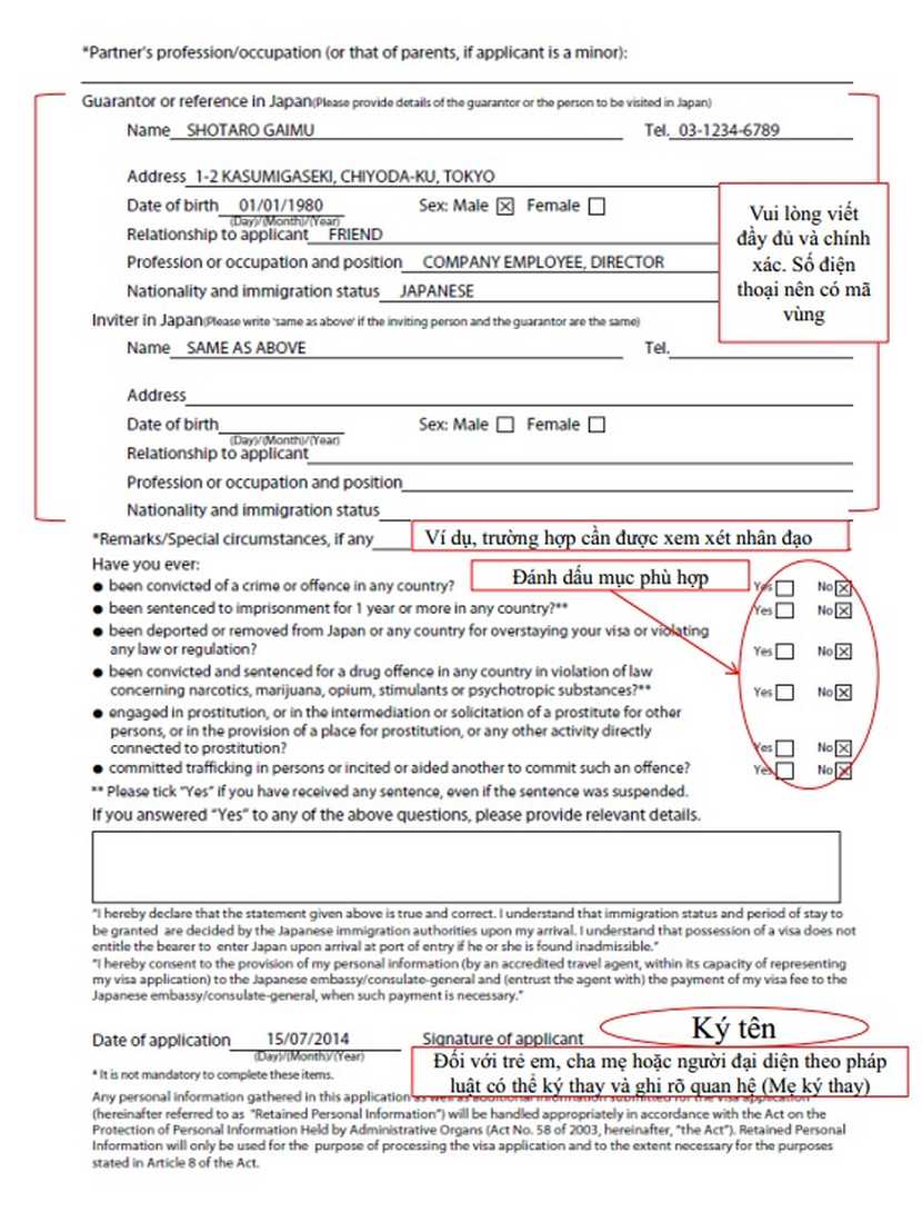 Hướng dẫn cách khai form visa Nhật Bản năm 2020 chuẩn ảnh 5