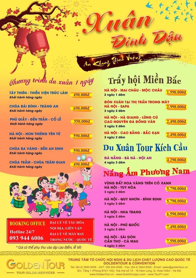 Chương trình Du Xuân 2017 - GoldenTour